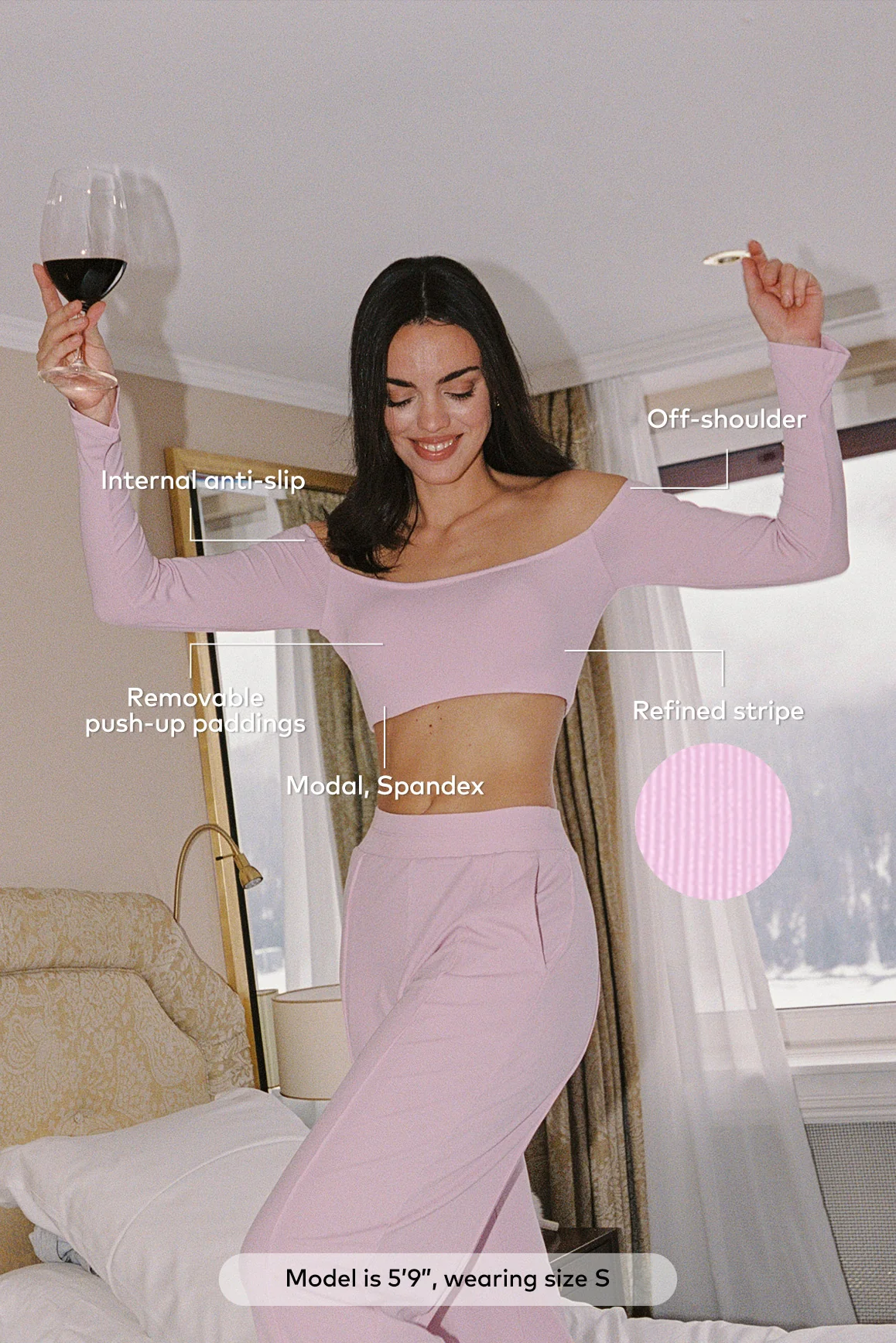 Verve Off-Shoulder Crop Top - Image 2
