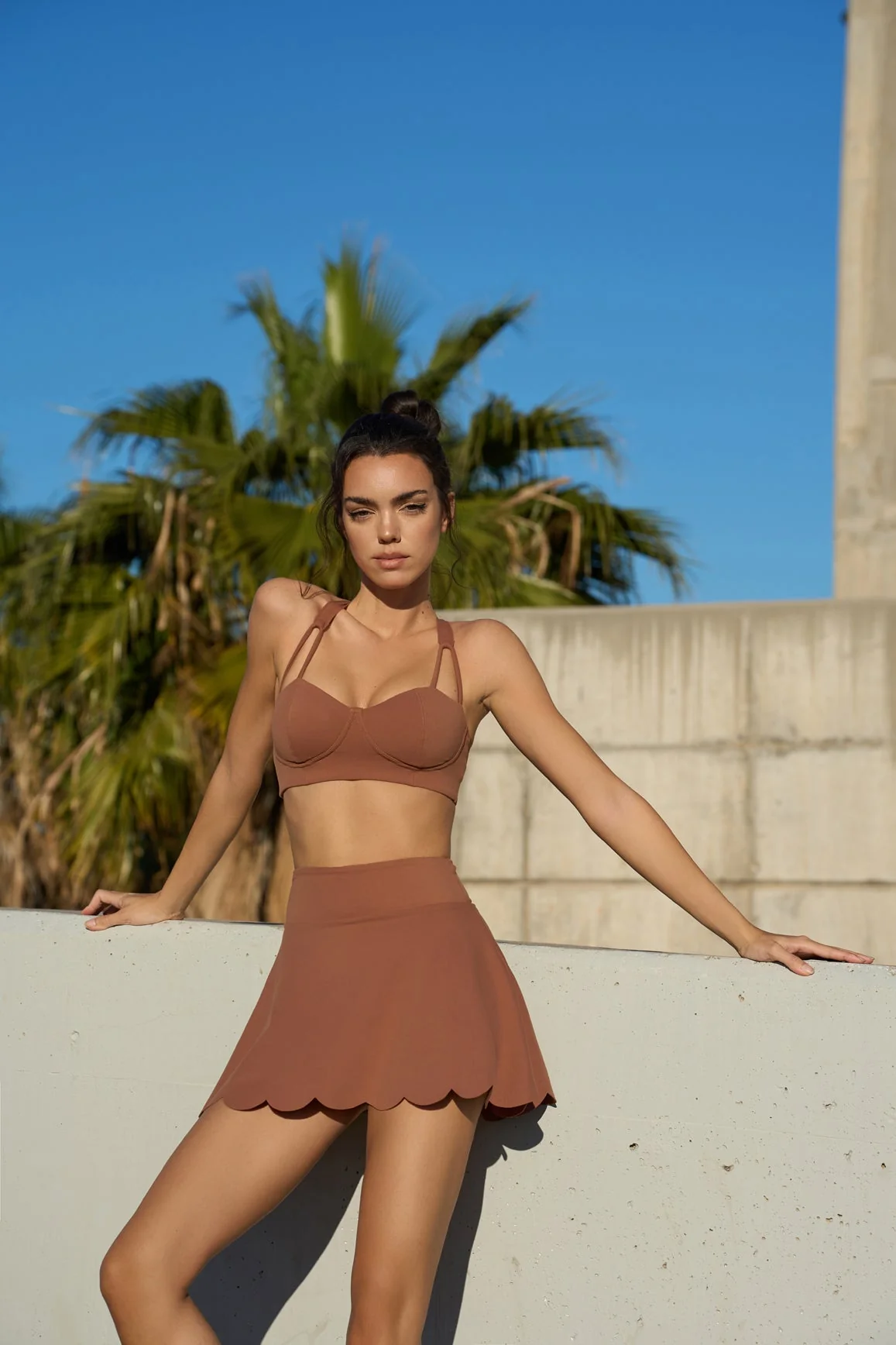 WISKII Strappy Bra & High-Waist A-line Tennis Skirt - Image 2