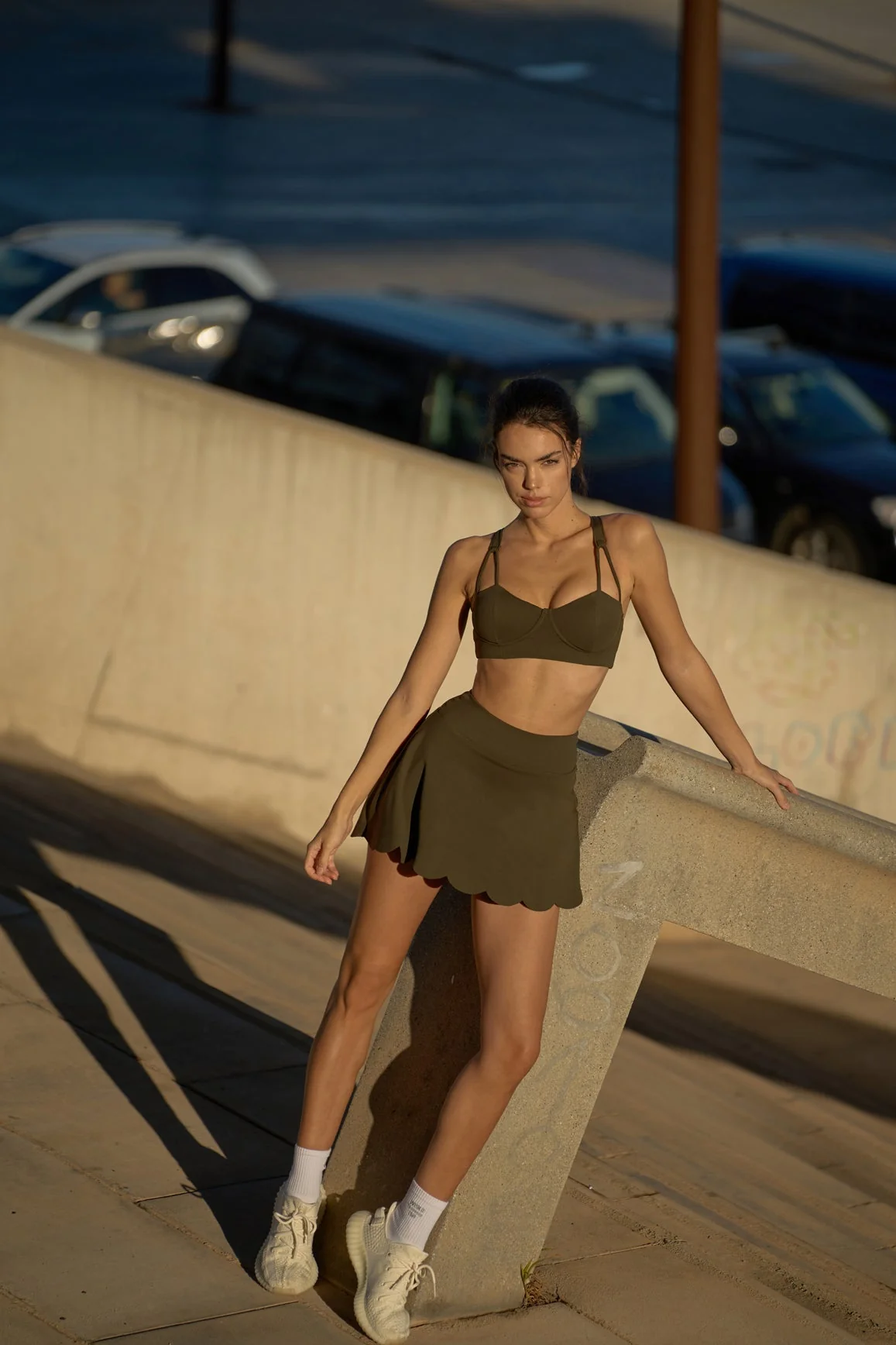 WISKII Strappy Bra & High-Waist A-line Tennis Skirt - Image 7