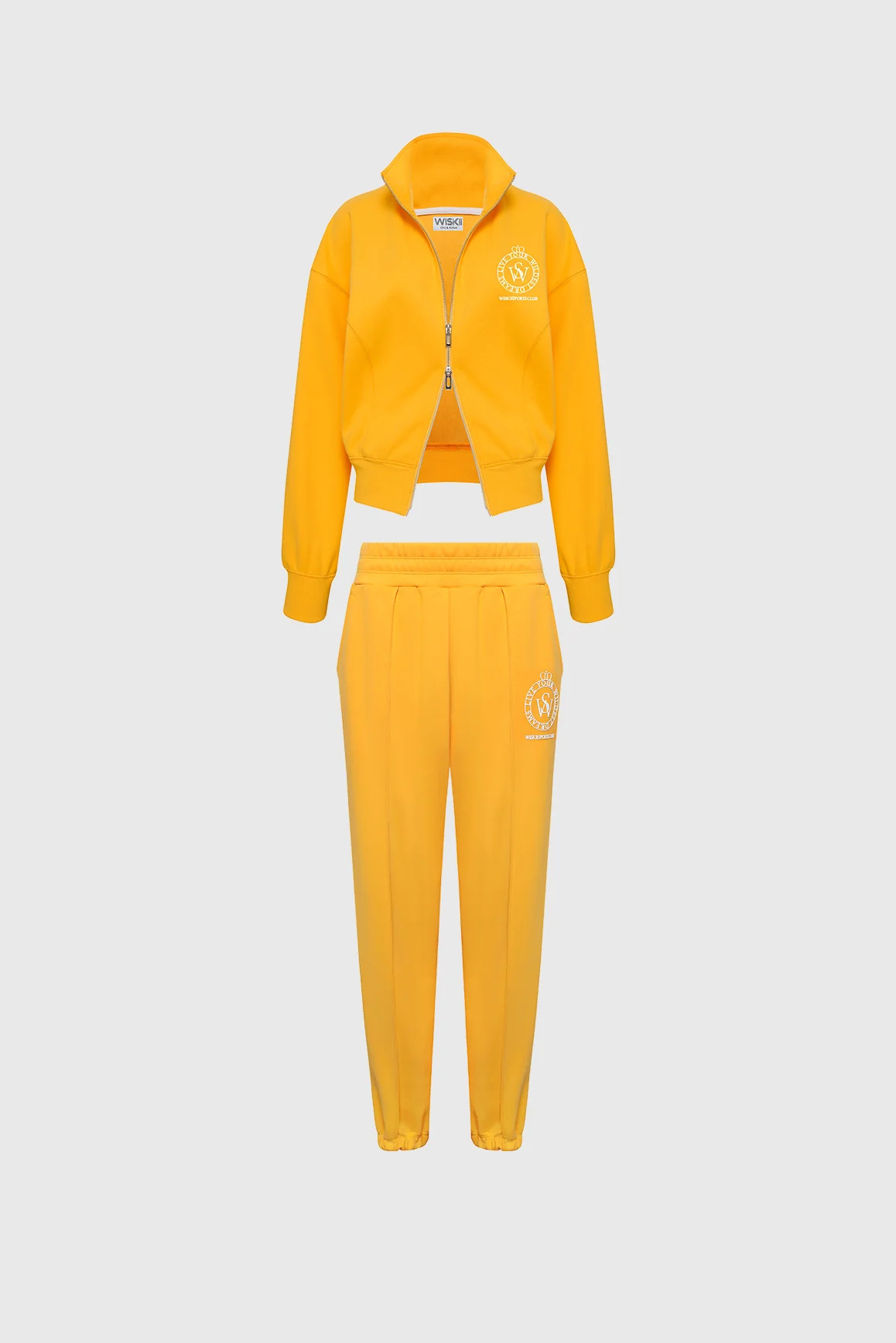 WISKII Two-Way Zipper Jacket & Relaxed High-Waist Jogger
